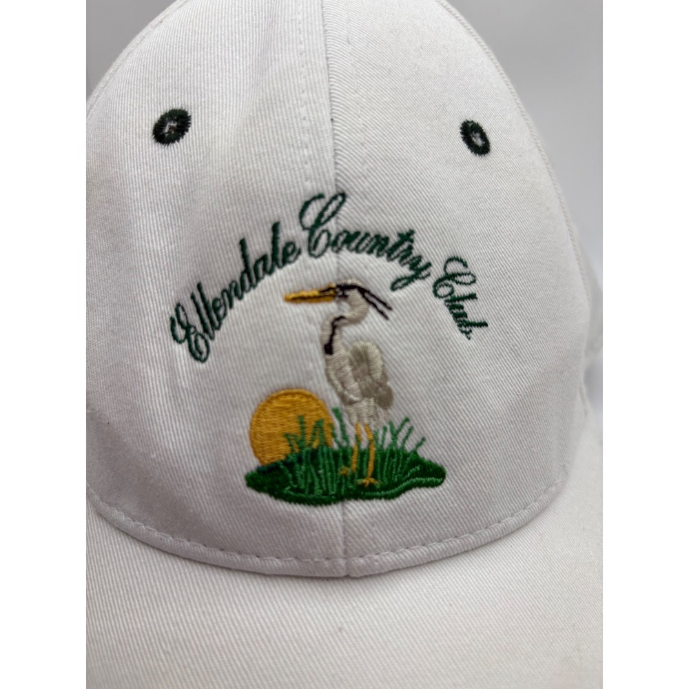 Pukka Ellendale Country Club Golf Hat White Heron Bird Embroidered Strapback Cap